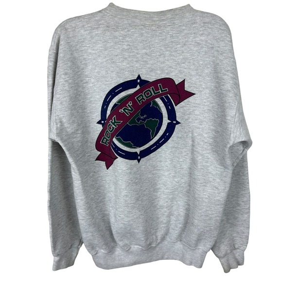 Hard Rock Cafe Washington DC Grey Long Sleeve Graphic Crew Neck Sweatshirt M - Picture 1 of 4